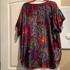 Floral Silk Shirt-Dress